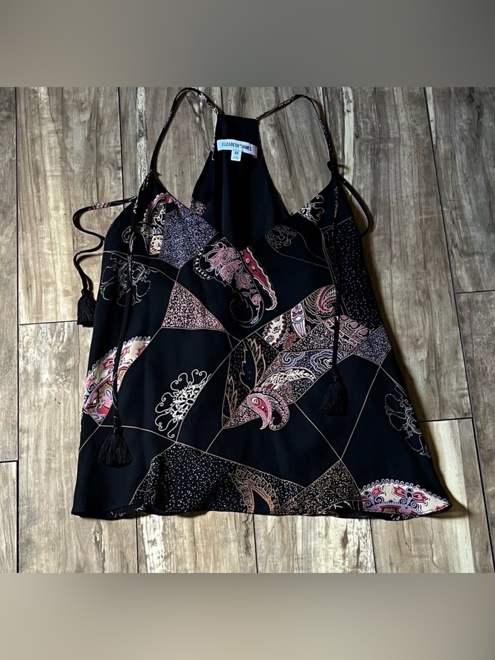 Elizabeth and James Luella Patchwork Silk Tank Top.